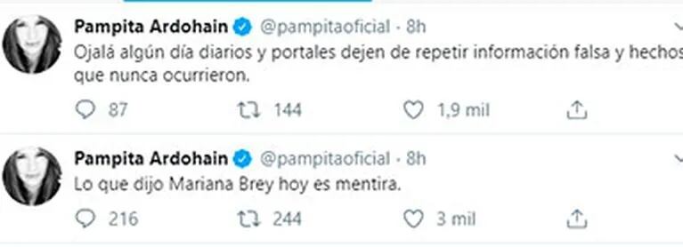 Pampita salió al cruce de la escandalosa versión de pelea con Roberto García Moritán: "Es mentira"