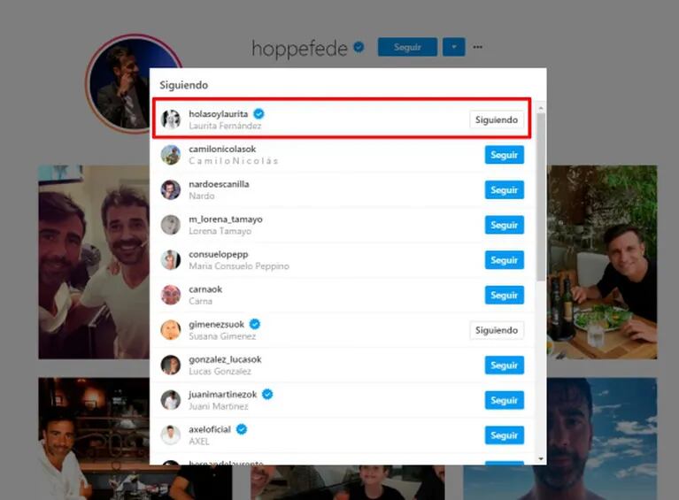 La llamativa acción 2.0 de Fede Hoppe hacia Laurita Fernández: ¡el productor volvió a seguir a su ex en Instagram!