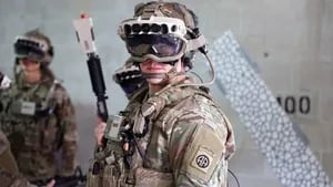 Microsoft gana contrato de cascos de realidad aumentada para el ejército de EEUU. Foto: AFP.