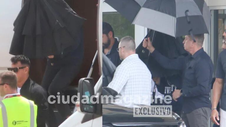 Taylor Swift llegó a la Argentina: sus fotos en jogging, zapatillas y cubierta por un paraguas
