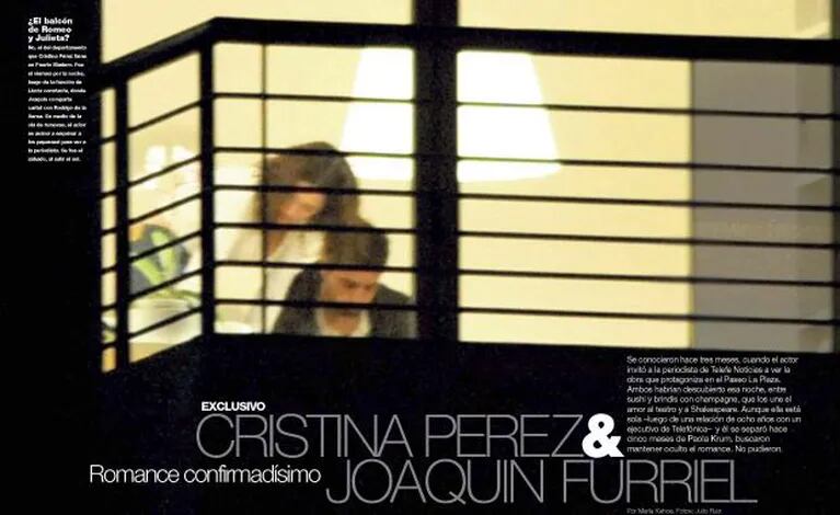 La primera foto de Joaquín Furriel y Cristina Pérez juntos. (Foto: Gente)