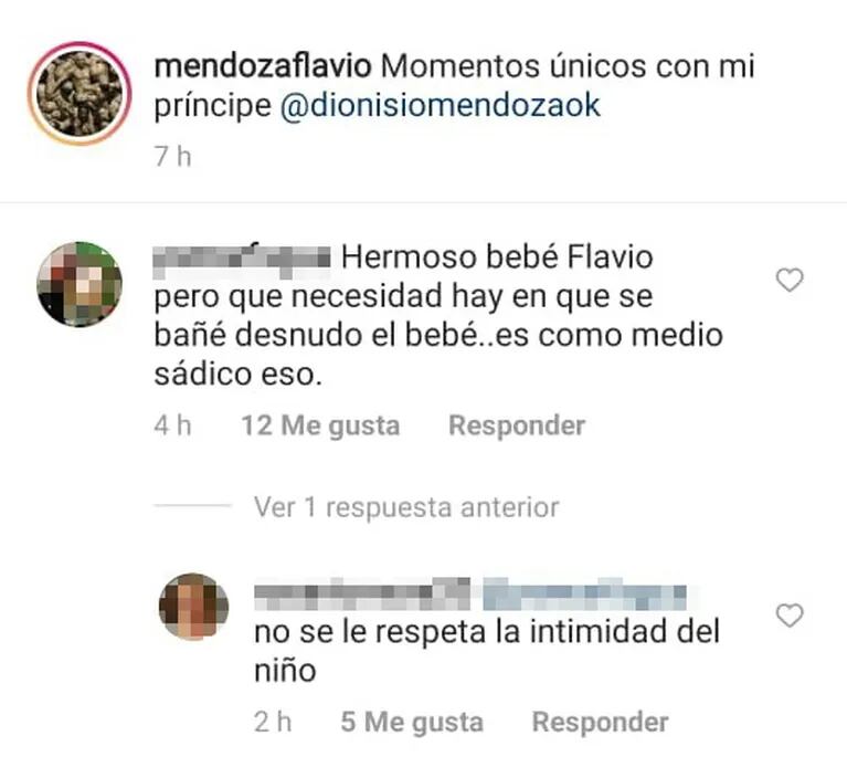 Flavio Mendoza subió un video de su hijo desnudo en una pileta y le llovieron duras críticas: "Innecesario"