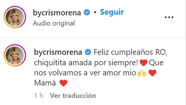 Cris Morena compartió un emotivo video el día que Romina Yan hubiera cumplido 48 años