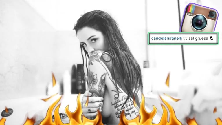 Candelaria Tinelli levantó la temperatura en Instagram con una foto desnuda en la bañera (Foto: Instagram)