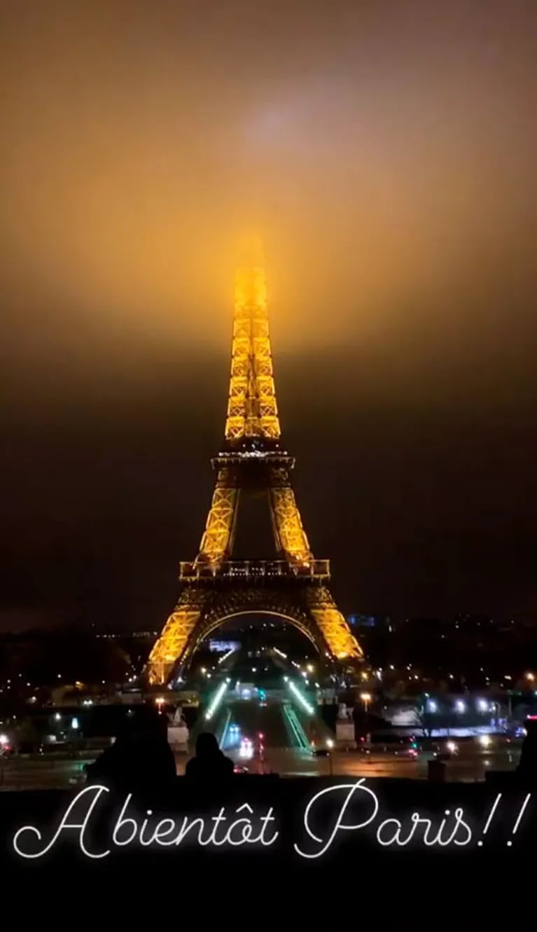 La romántica estadía de Oriana Sabatini y Paulo Dybala en Francia: su visita a la icónica Torre Eiffel