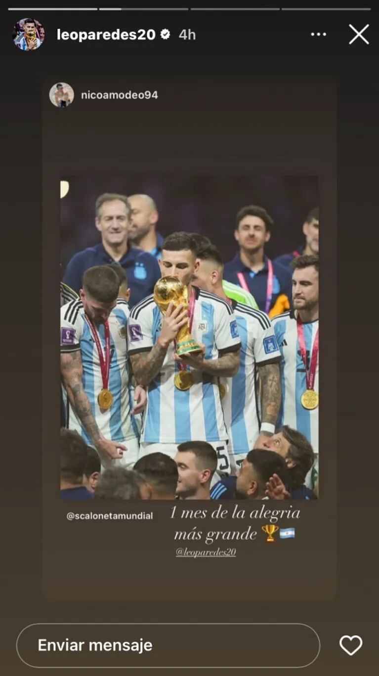 Argentina campeón del mundo: el emotivo mensaje de Rodrigo de Paul a un mes de la final