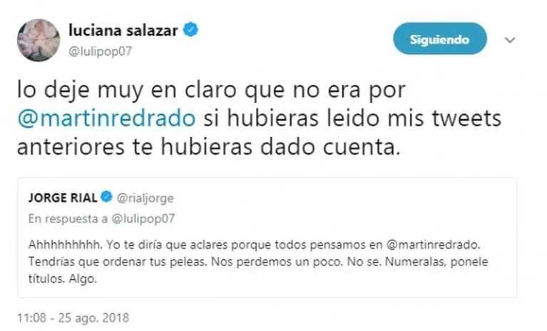 En pie de guerra con Redrado, la aclaración de Luli Salazar tras publicar "el día que salgas del clóset, vas a ser feliz"