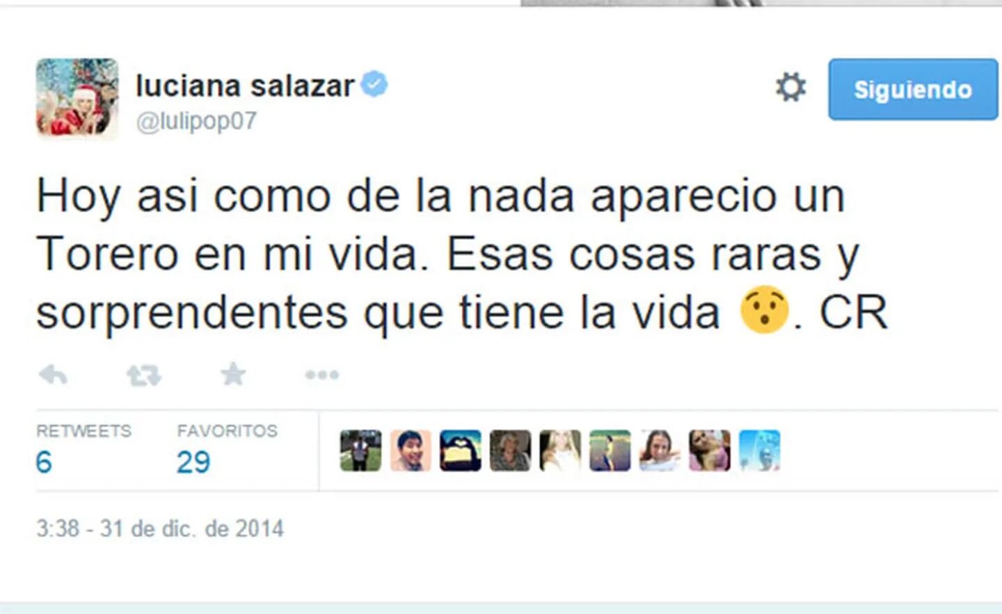 Luciana Salazar y un enigmático mensaje en Twitter (Fotos: Web y Captura). 