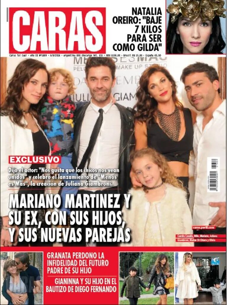 Mariano Martínez y Juliana Giambroni, juntos con sus hijos… ¡y sus actuales parejas!: "Nos gusta que los chicos nos vean unidos"