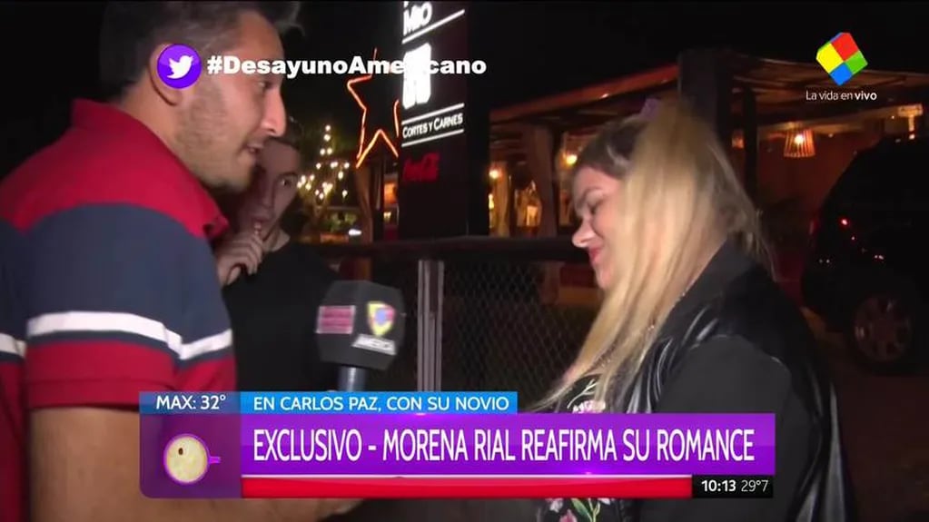 La primera nota en TV de Morena Rial con su novio cordobés: "Estamos casi todo el tiempo juntos"