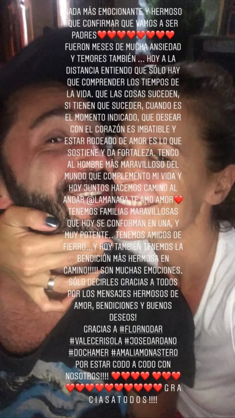 El conmovedor posteo de Eugenia Tobal, tras confirmar que espera su primer hijo junto a Francisco García Ibar