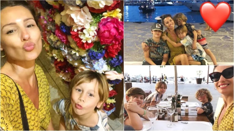 El álbum íntimo de Pampita junto a sus hijos en Ibiza (Fotos: Capturas de Instagram Stories)