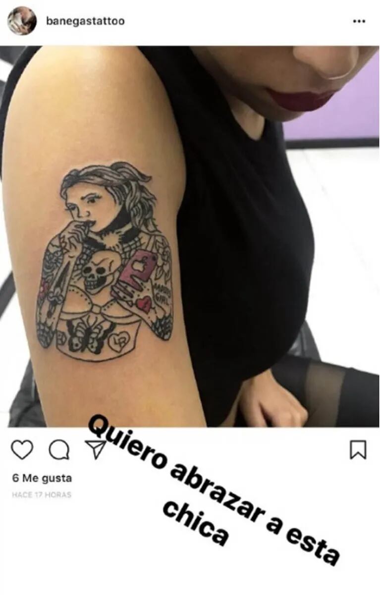 La reacción de Cande Tinelli al ver que una fan se tatuó su imagen: "Quiero abrazar a esta chica"