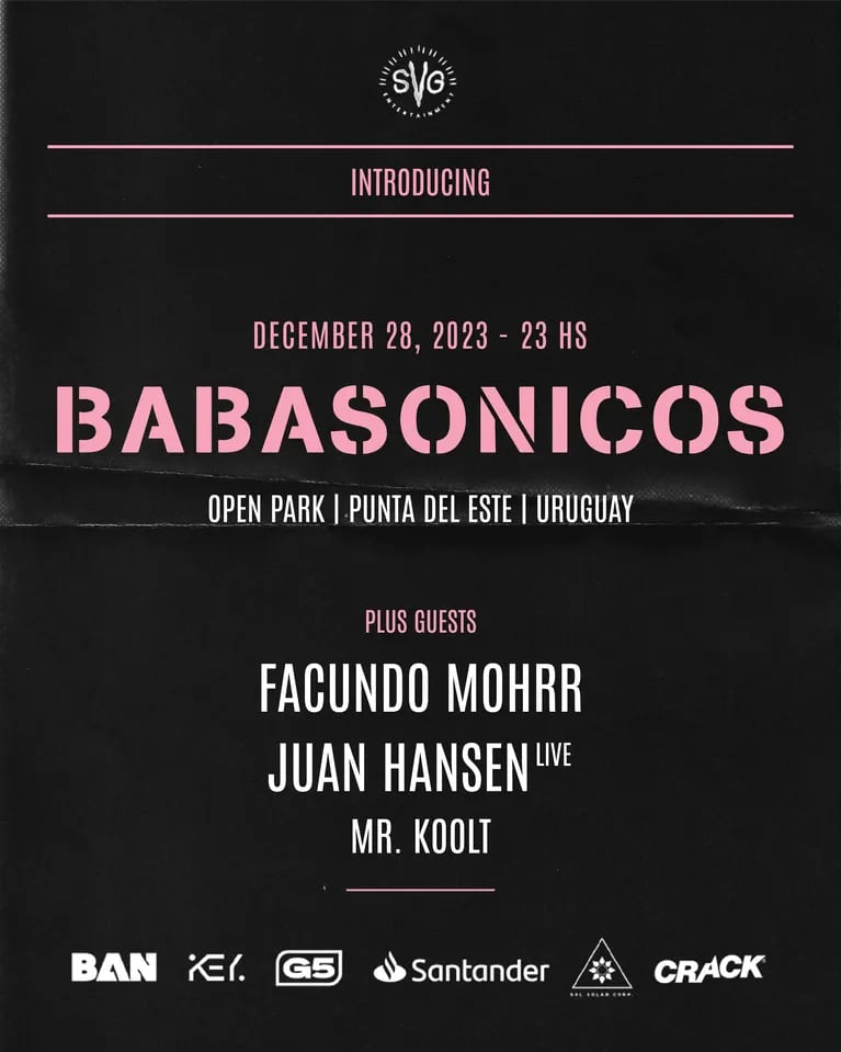 Babasónicos abre la temporada en Punta del Este: últimas entradas en venta en Argentina y Uruguay