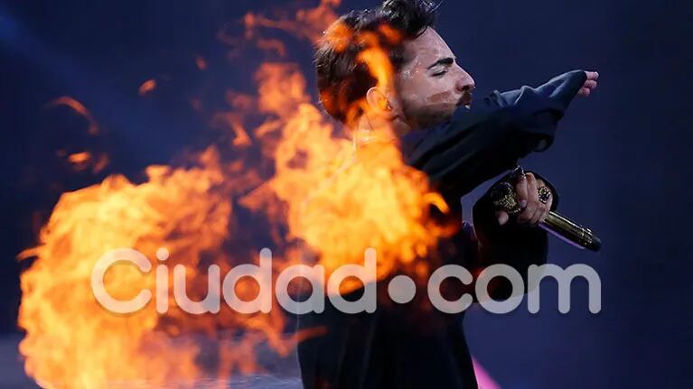 Maluma, un "fuego" en Viña del Mar. Foto: AFP.