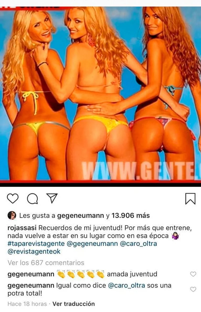 El divertido comentario de Sabrina Rojas al ver una foto retro sexy: "Nada vuelve a estar en su lugar"