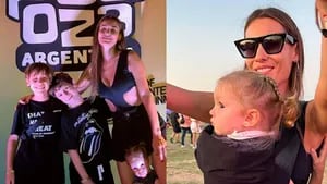 Pampita compartió las fotos más divertidas de sus hijos Bautista, Benicio, Beltrán y Ana en el Lollapalooza.