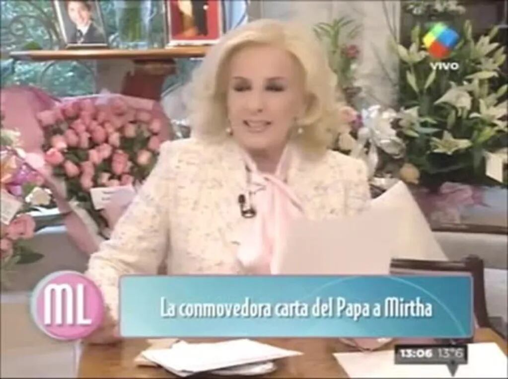 Mirtha Legrand volvió a la televisión: la carta que le envió el Papa y el cálido saludo a Antonio Gasalla
