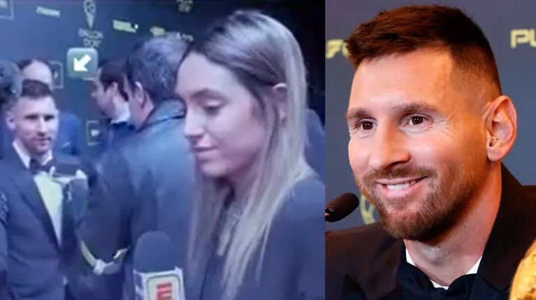 En video: Lionel Messi fue captado mirando con picardía a Sofi Martínez tras la gala del Balón de Oro 