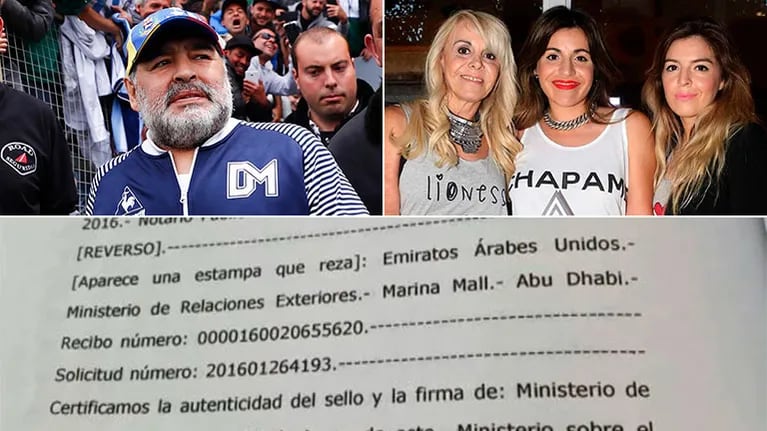 Apareció un documento con el que Diego Maradona revocó el testamento que beneficiaba a Claudia Villafañe, Dalma y Gianinna