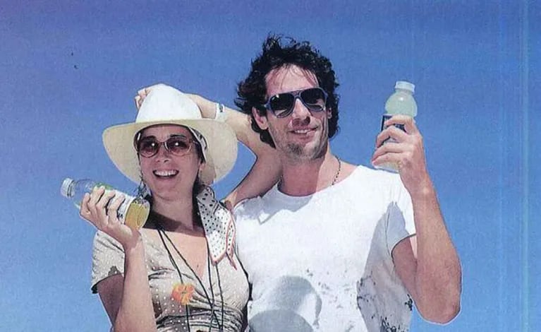 Juana Viale y Gonzalo Valenzuela en la promoción de la bebida. (Foto: revista Gente)