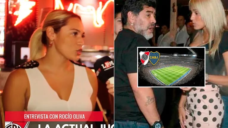 La insólita anécdota Rocío Oliva junto a Diego Maradona el día de la súper final entre River y Boca en Madrid
