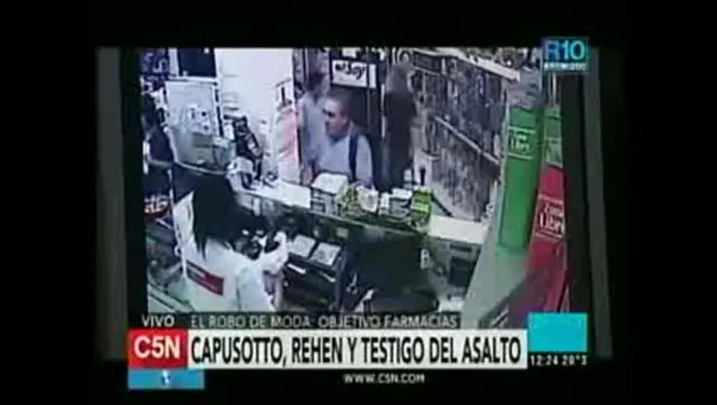 Video: Peter Capusotto, testigo del asalto a una farmacia en Barracas