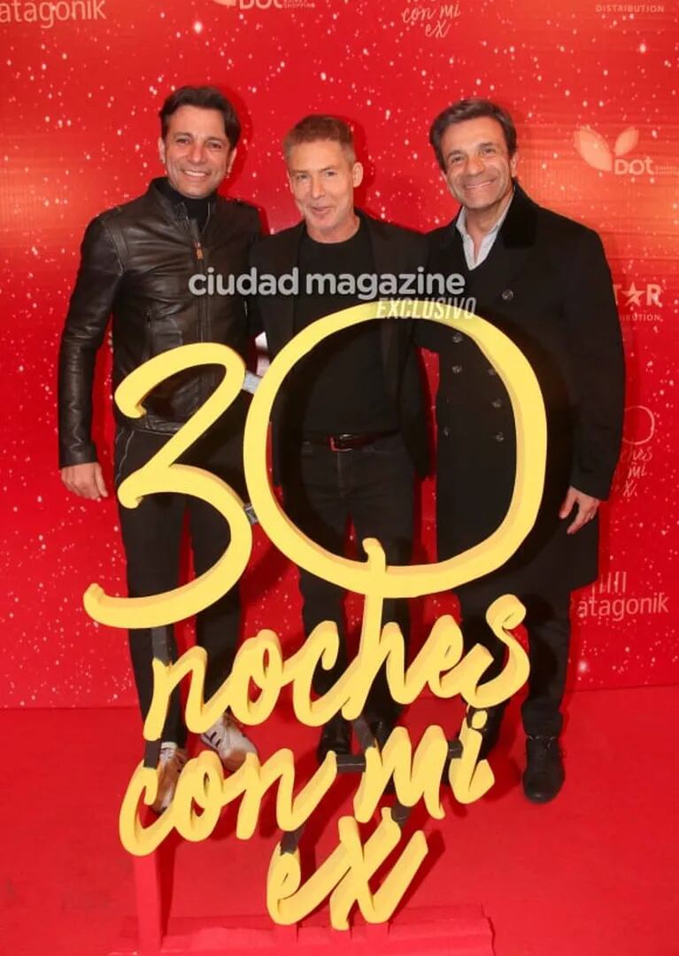 Adrián Suar presentó "30 noches con mi ex": las fotos con sus hijos, su ex Griselda Siciliani y muchos amigos famosos