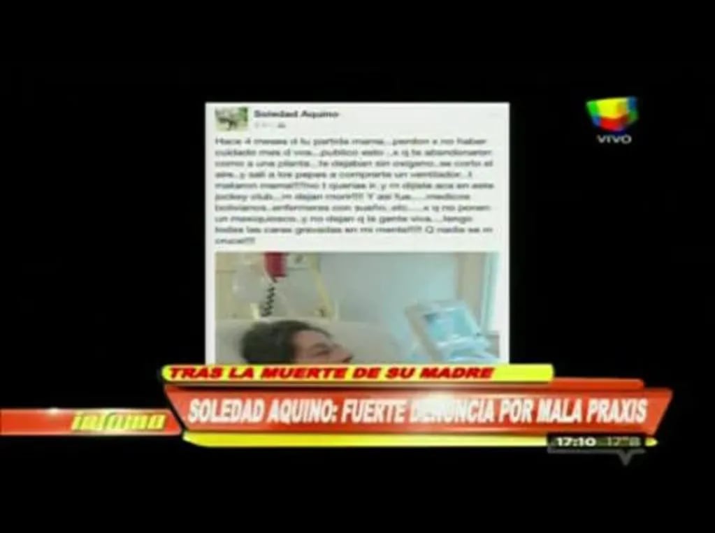 La acusación de Soledad Aquino en Infama
