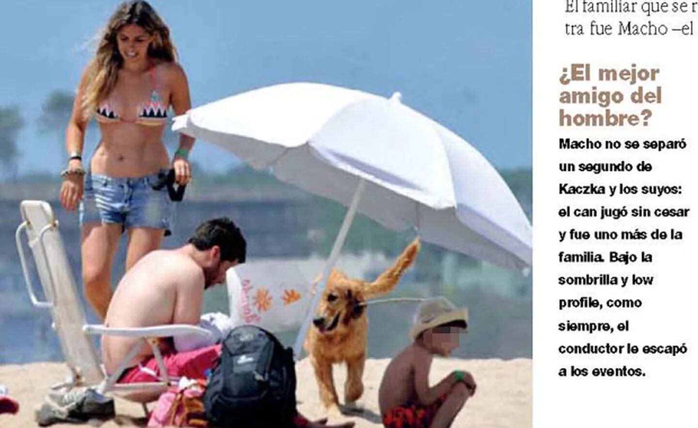 Guido, su novia, Romeo y Macho disfrutaron de las playas esteñas (Foto: Gente). 