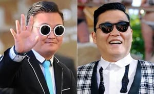 El falso Psy (izquierda) y el verdadero (derecha). (Foto: archivo Web)