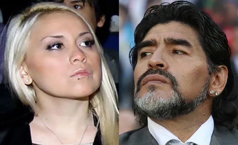 Verónica Ojeda y Diego Maradona, enfrentadísimos (Fotos: Web). 