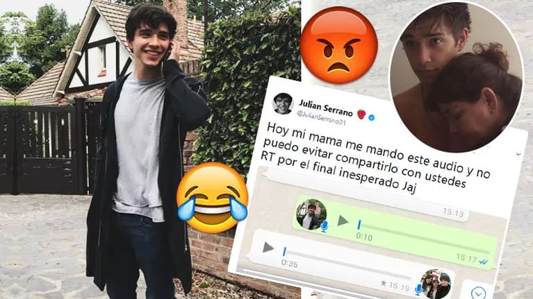 ¡Se enojó! El desopilante audio de WhastApp de la madre de Julián Serrano, ¡con un final imperdible!