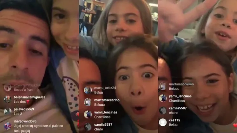 Matías Defederico, a pura complicidad con sus hijas en un vivo de Instagram, en medio de su escándalo con Cinthia Fernández
