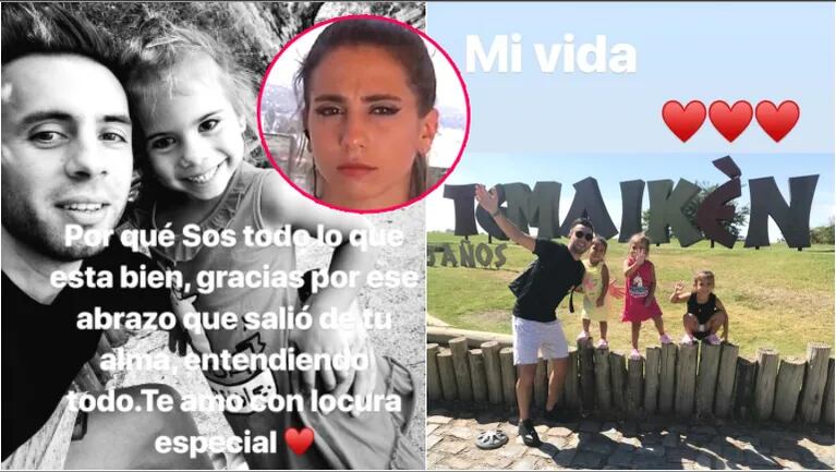 El nostálgico mensaje de Matías Defederico junto a una de sus hijas (Fotos: Capturas de Instagram Stories)