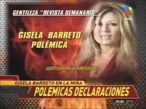 Polémicas declaraciones de Gisela Barreto sobre la homosexualidad