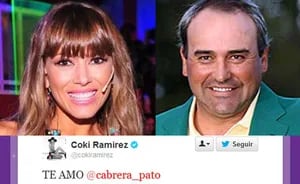 Coki Ramírez y Angel el Pato Cabrera, enamorados. (Fotos: Web)