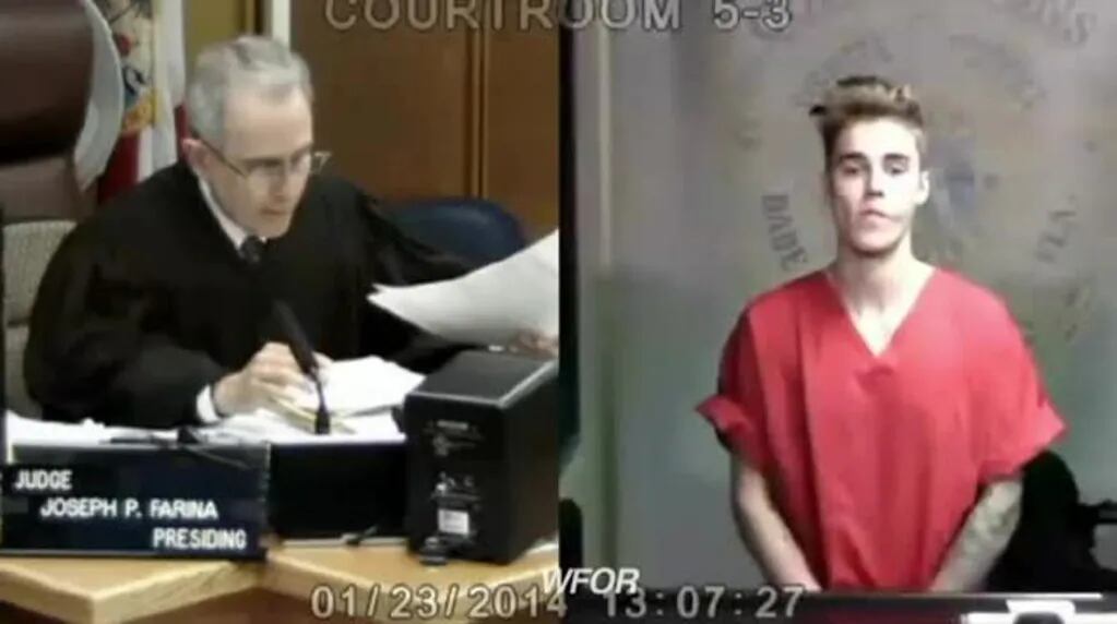 Justin Bieber en la corte