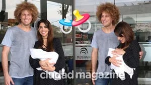 Gabriela Sari y Darian “Rulo” Schijman presentaron a su beba (Fotos: Movilpres).