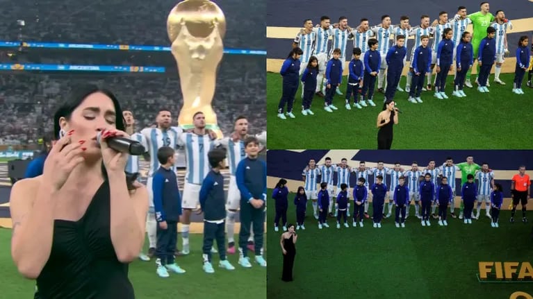 Lali Espósito entonará el Himno Nacional Argentino en la final del Mundial de Qatar 2022 (Foto: Captura de TyC Sports, Agencia Reuter y Agencia EFE)