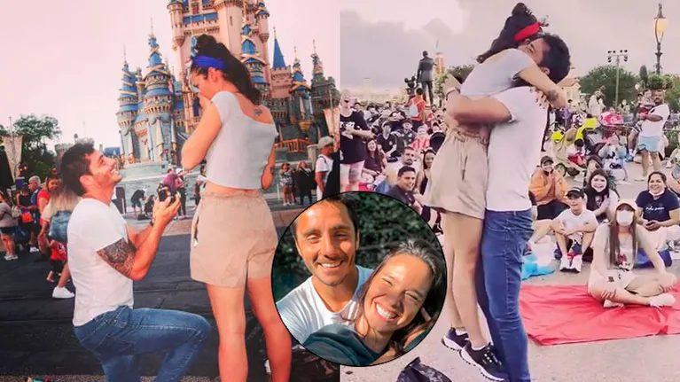 El novio de Manu Viale le propuso casamiento en Disney: el video de la emotiva sorpresa a la actriz 