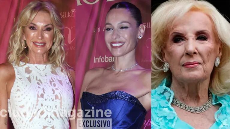Yanina Latorre, Pampita y Mirtha Legrand, las ganadoras del Martín Fierro de la Moda 2023.