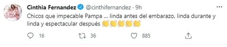 La reacción de Cinthia Fernández cuando vio a Ana, la hija de Pampita en La Academia: "Me dan ganas de ocho bebés"