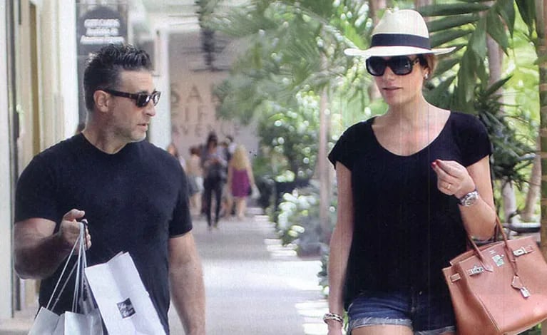 Flor de la V, de compras en Miami junto a su marido (Foto: Revista Gente). 