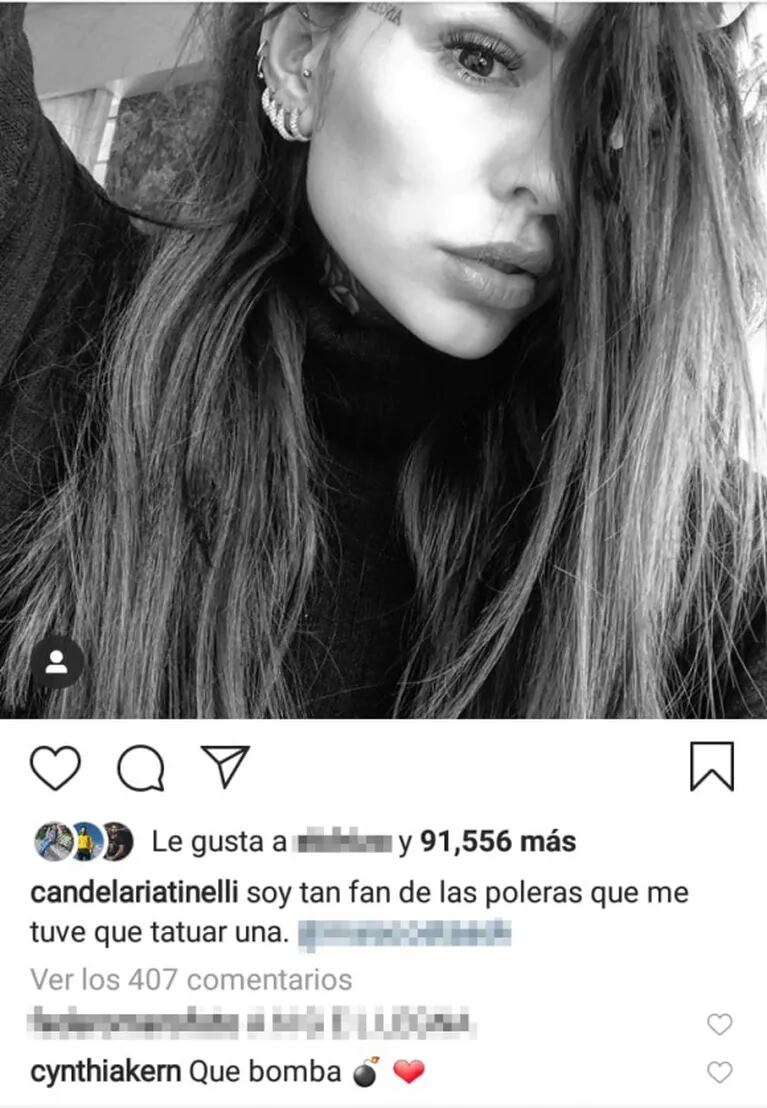 El piropo de Cynthia Kern, la suegra de Cande Tinelli, a la it girl en Instagram: "¡Qué bomba!"