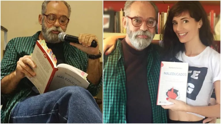 Griselda Siciliani acompañó a su papá en la presentación de su último libro Maleducados (Fotos: Prensa)