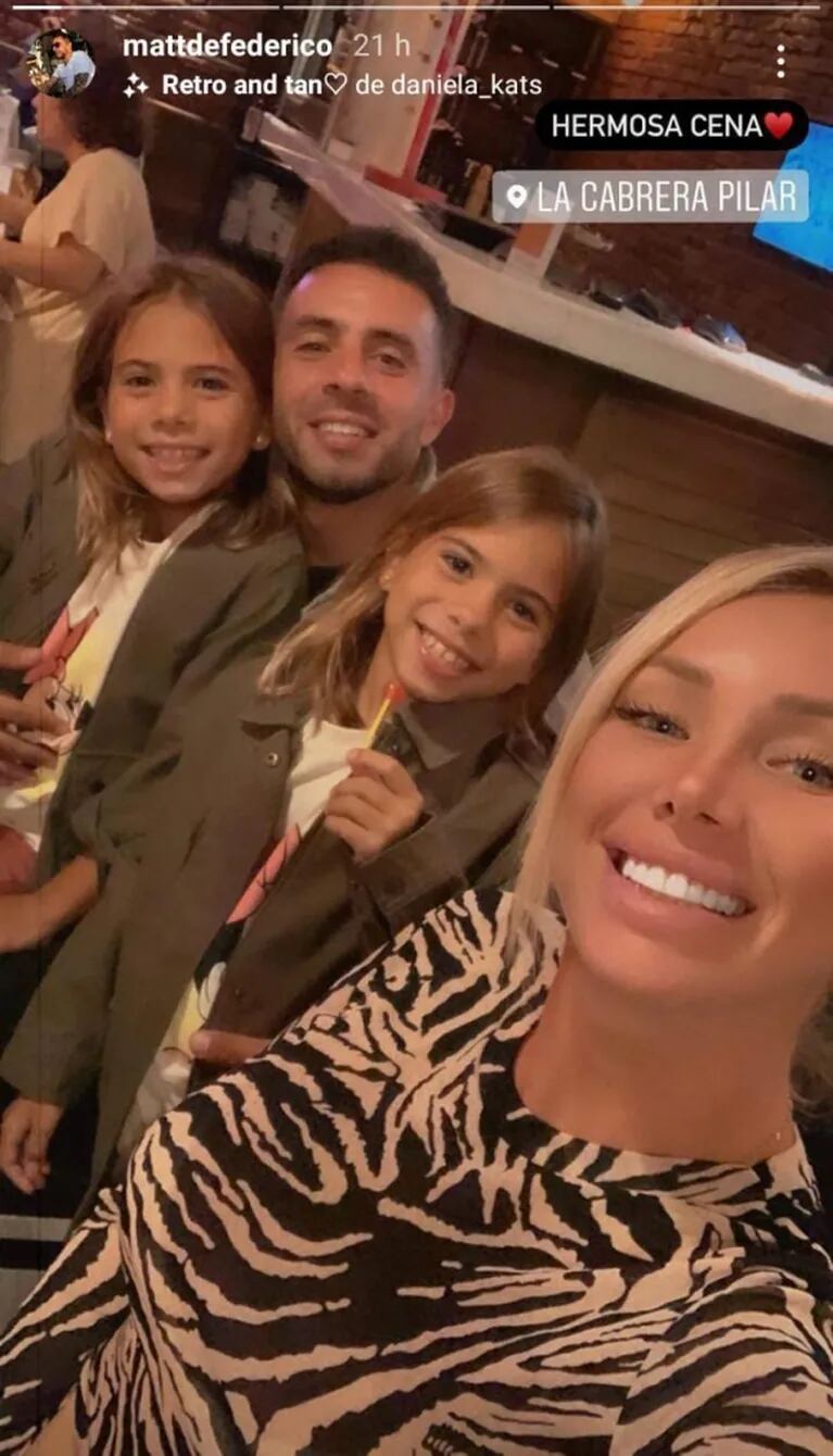 Matías Defederico celebró San Valentín con su novia y sus hijas mayores: "Hermosa cena"