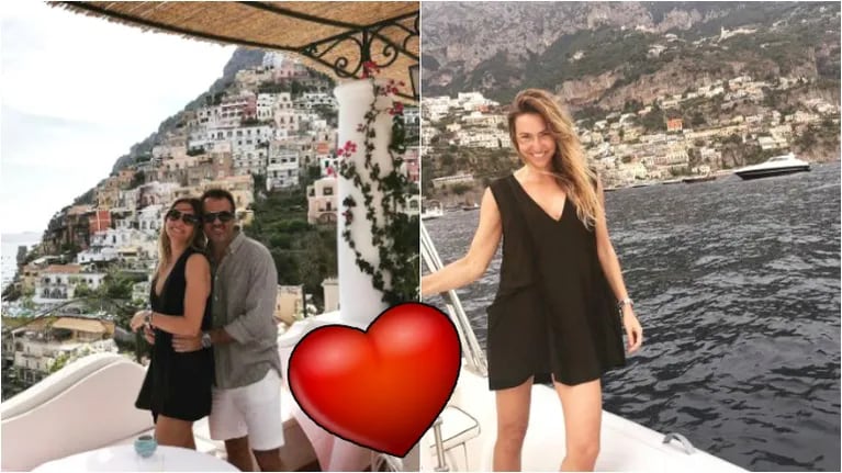 Las románticas vacaciones de Andrea Bursten y su novio Damián Schuchner en Positano. Foto: Instagram