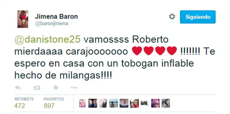 Los tuits de Jimena Barón. (Foto: Twitter)