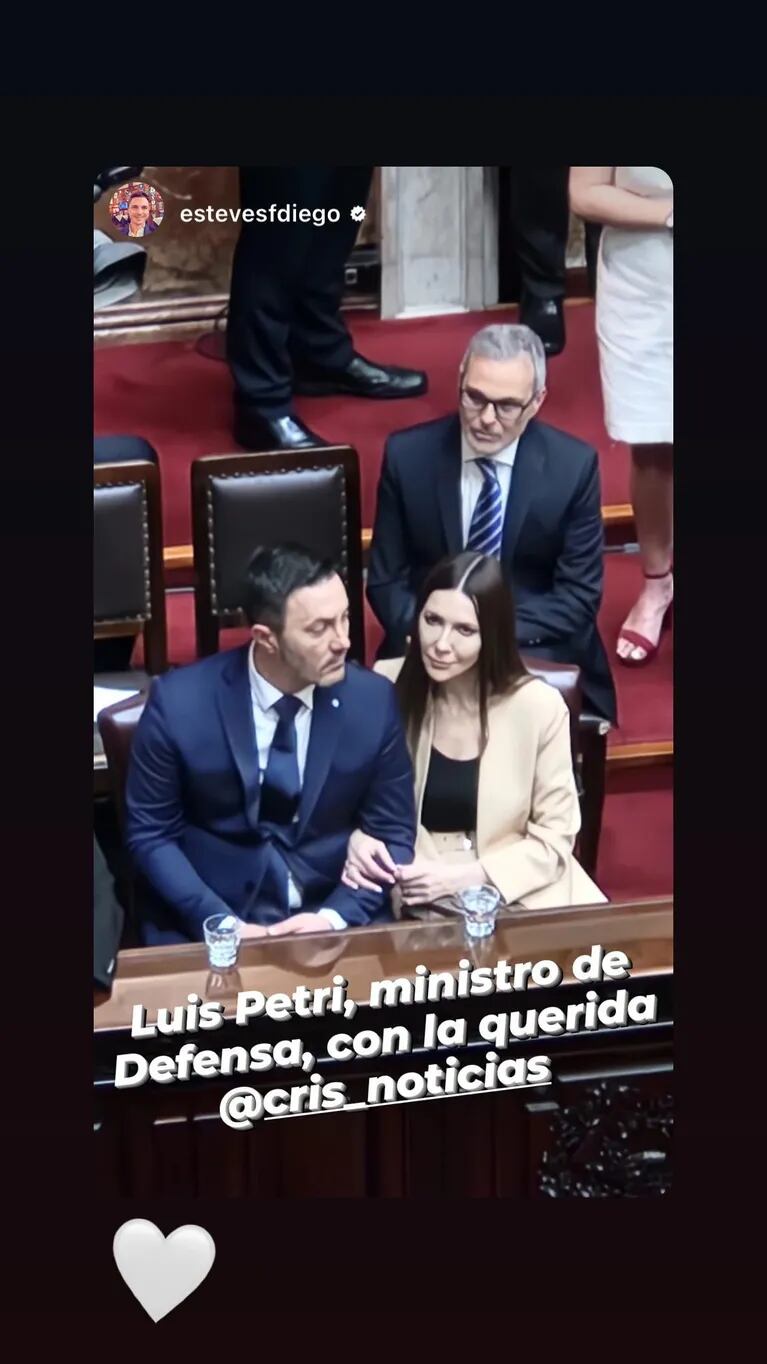Posteo Cristina Pérez sobre la asunción de Javier Milei (Foto: Instagram)